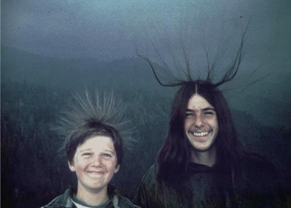 Picture about Two Brothers Pose for a Photo Before Lightning Struck Them