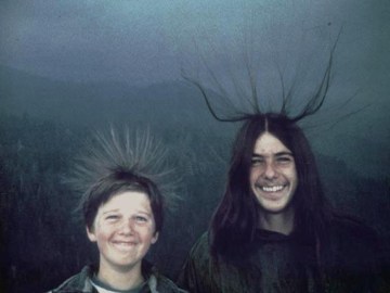 Picture about Two Brothers Pose for a Photo Before Lightning Struck Them