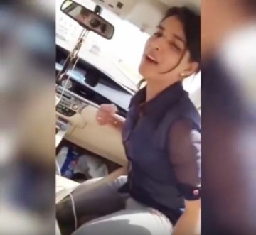 Video grab of Gurmehar Kaur Caught on Camera Drinking and Dancing with Friends in Car