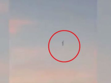 Picture of Vertical UFO Alien Spotted Over Mexico