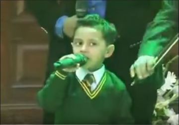 Image about Martyr Army Officer's Son Singing Soulful Song With Confidence