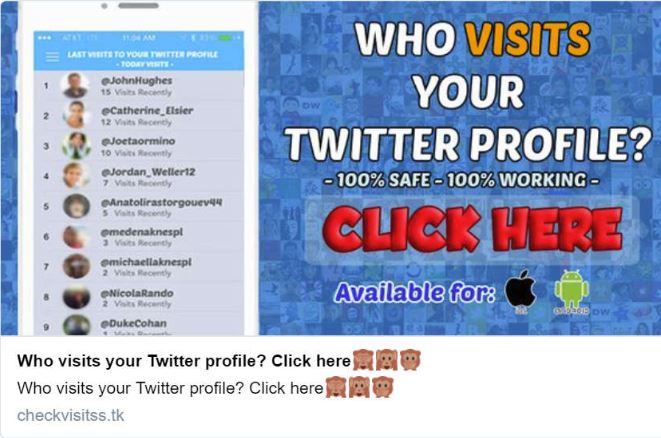 Image of Message: Who Visits Your Twitter Profile, App
