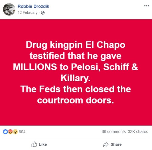 Image about Drug Lord El Chapo Testified Giving Millions to Democrats