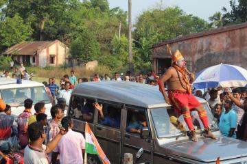 Image about BJP Candidate Election Campaign in Hanuman Disguise