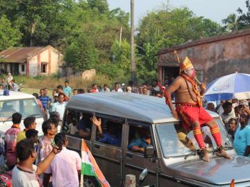 Image about BJP Candidate Election Campaign in Hanuman Disguise