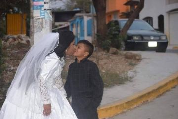 Viral Photos about Young Boy Marrying Adult Woman