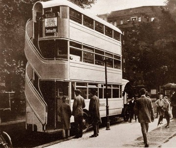 About Triple Decker City Bus in Berlin, Germany - Photograph