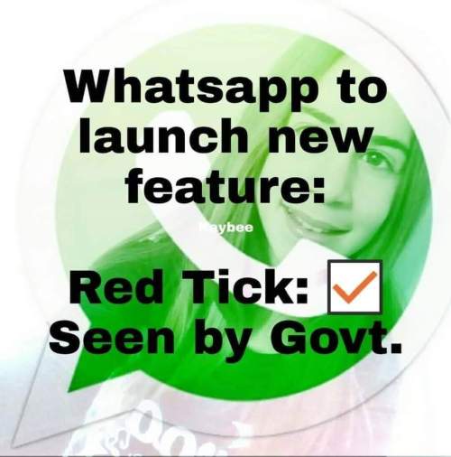 Image about WhatsApp New Feature Red Tick Mark - Seen by Government