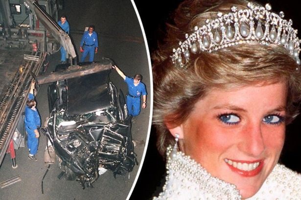 Image of Princess Diana dead in a car crash accident