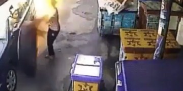 Image about Runaway Flaming Tire Nearly Killed a Woman, Video