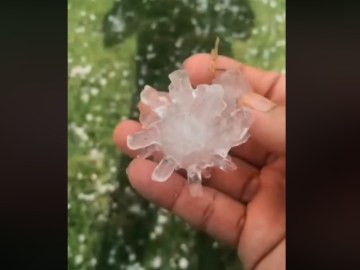 Image about Rainfall in Saudi Drops Ice Blocks in Shape of Coronavirus