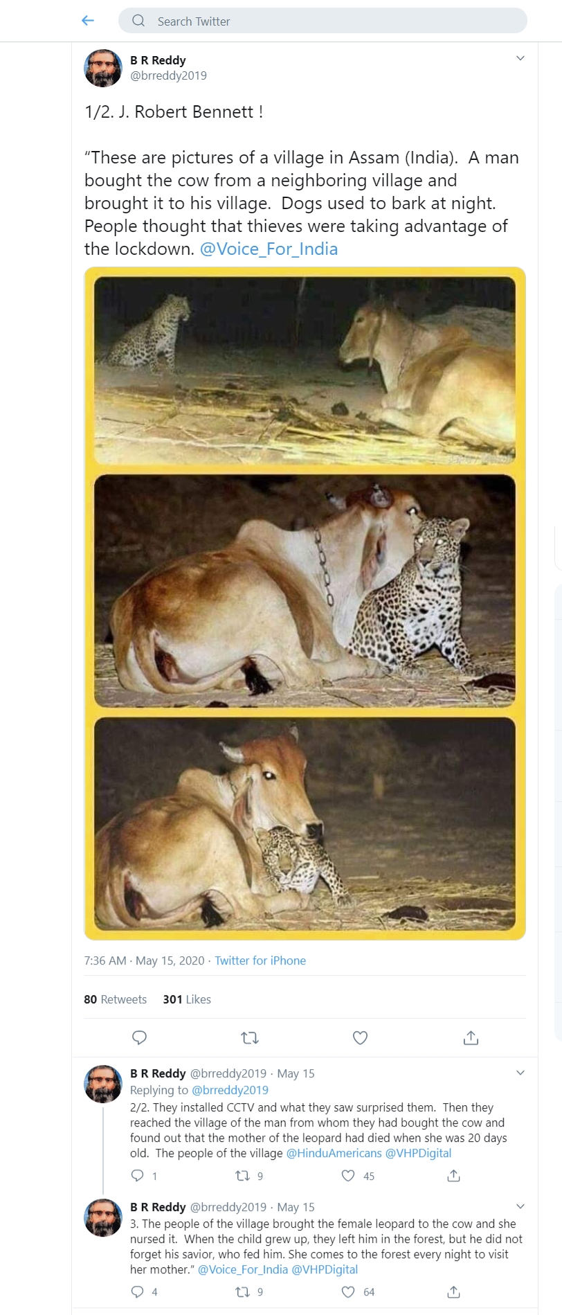 Image of story circulating on social media