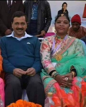 Image about Kejriwal Sitting Close to Human Trafficker Prabha Muni