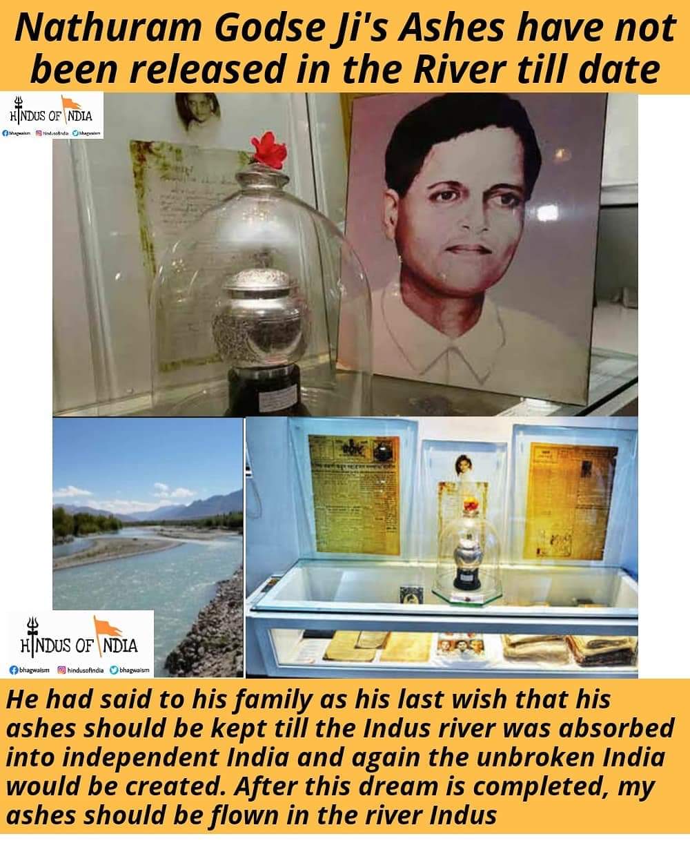 Image about Godse's Ashes Not Released in River Till Date