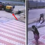 Image of Auto Driver Comes Flying and Crashes Into Woman, Video