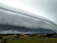 Image of Rare Arch-shaped Cloud Over Aceh, Indonesia