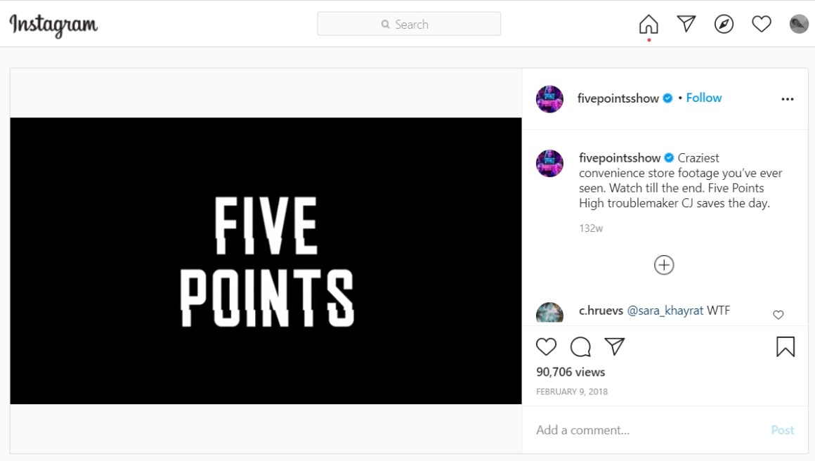 Image from original video suggesting the show promotion