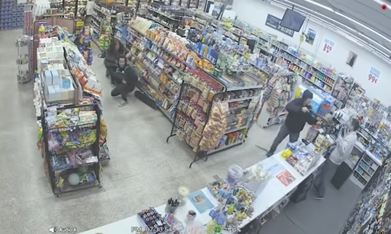 Image about Video of Failed Robbery Shoplifters Stop an Armed Robbery