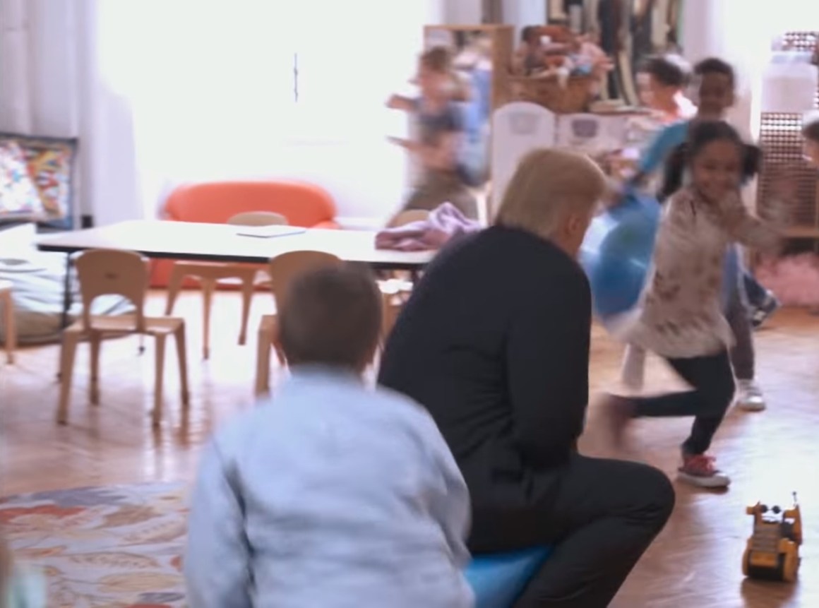 Image about President Trump Drunk in a Kindergarten, Video