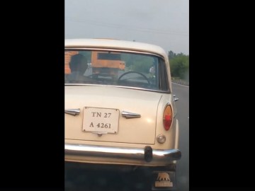 Image about Premier Padmini Car Runs on Highway Without Driver, Video