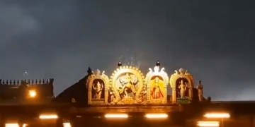 Image about Miracle Rain Shower Only on Nataraja Temple Idol